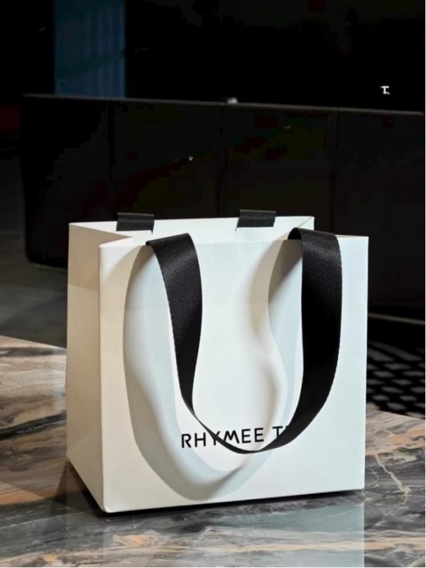 Minimalist style black and white custom-made tote bag