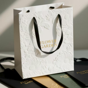 Relief floral custom tote bag