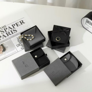 Minimalist style black and white gray jewelry box set