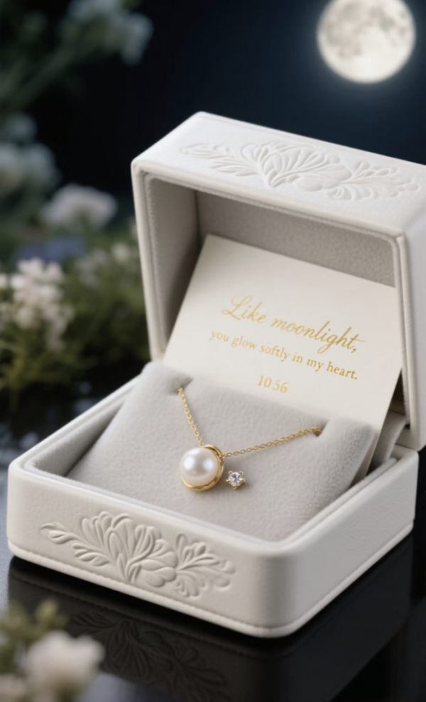 Moonlight series pearl necklace jewelry box - Image 3
