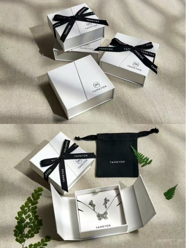Ribbon bow jewelry box